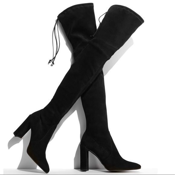Stuart Weitzman OTK Highchamp Suede Boots - Picture 2 of 8